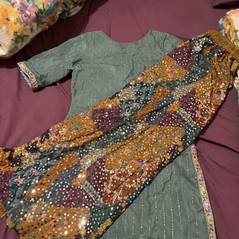 Fancy Desi Pakistani outfit. Hand stitched